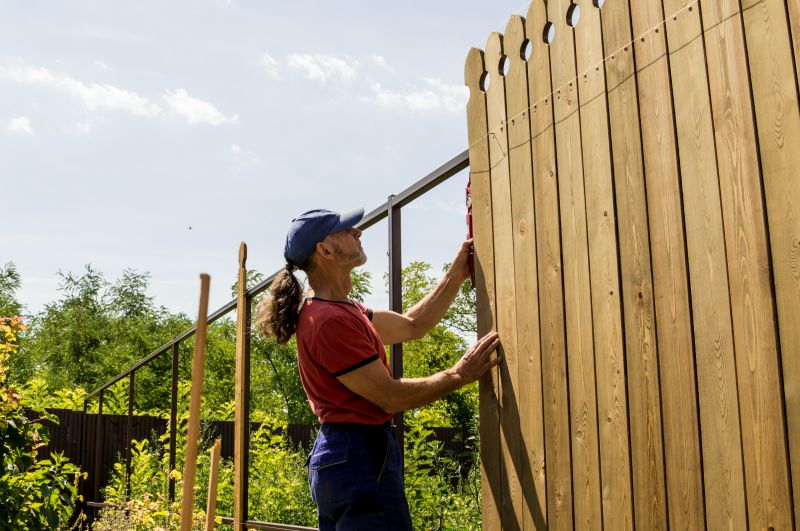 Wooden Farm Fence Installation